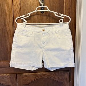 White jean shorts